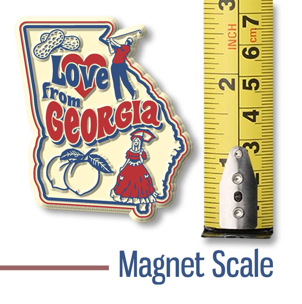 "Love from Georgia" Vintage State Magnet