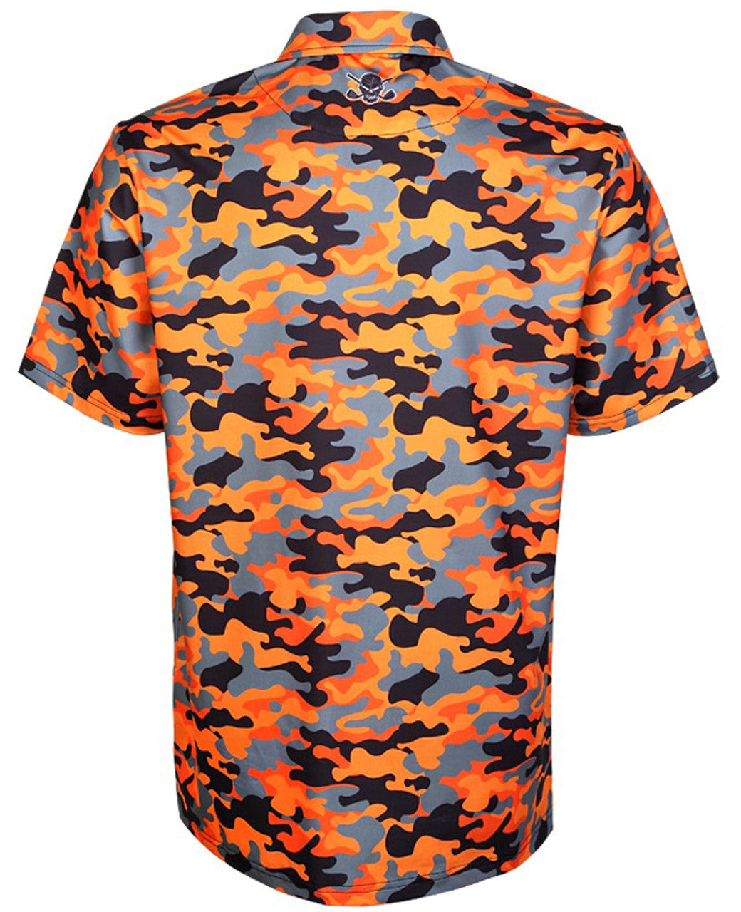 Camo Cool-Stretch Golf Shirt (Orange)
