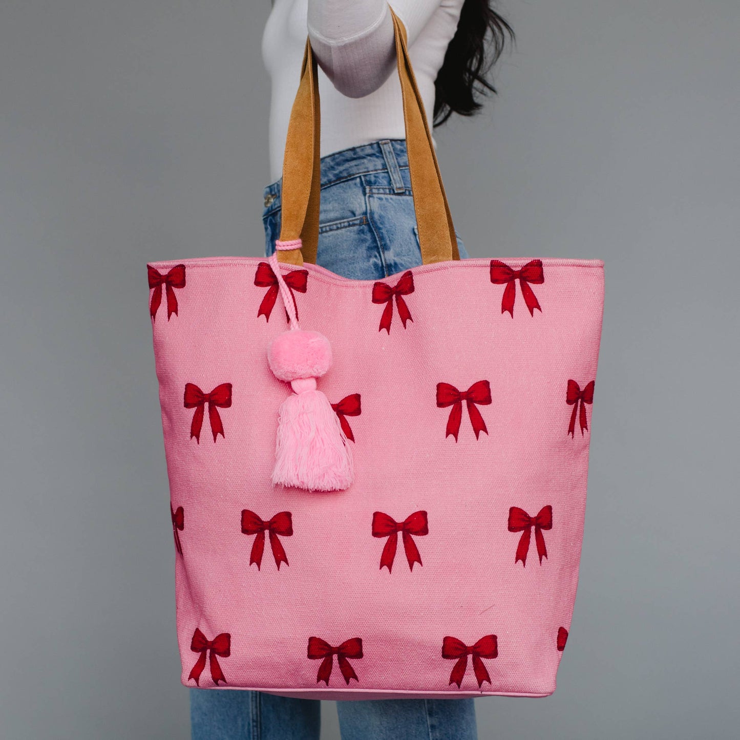 Pink & Red Bow XL Tote