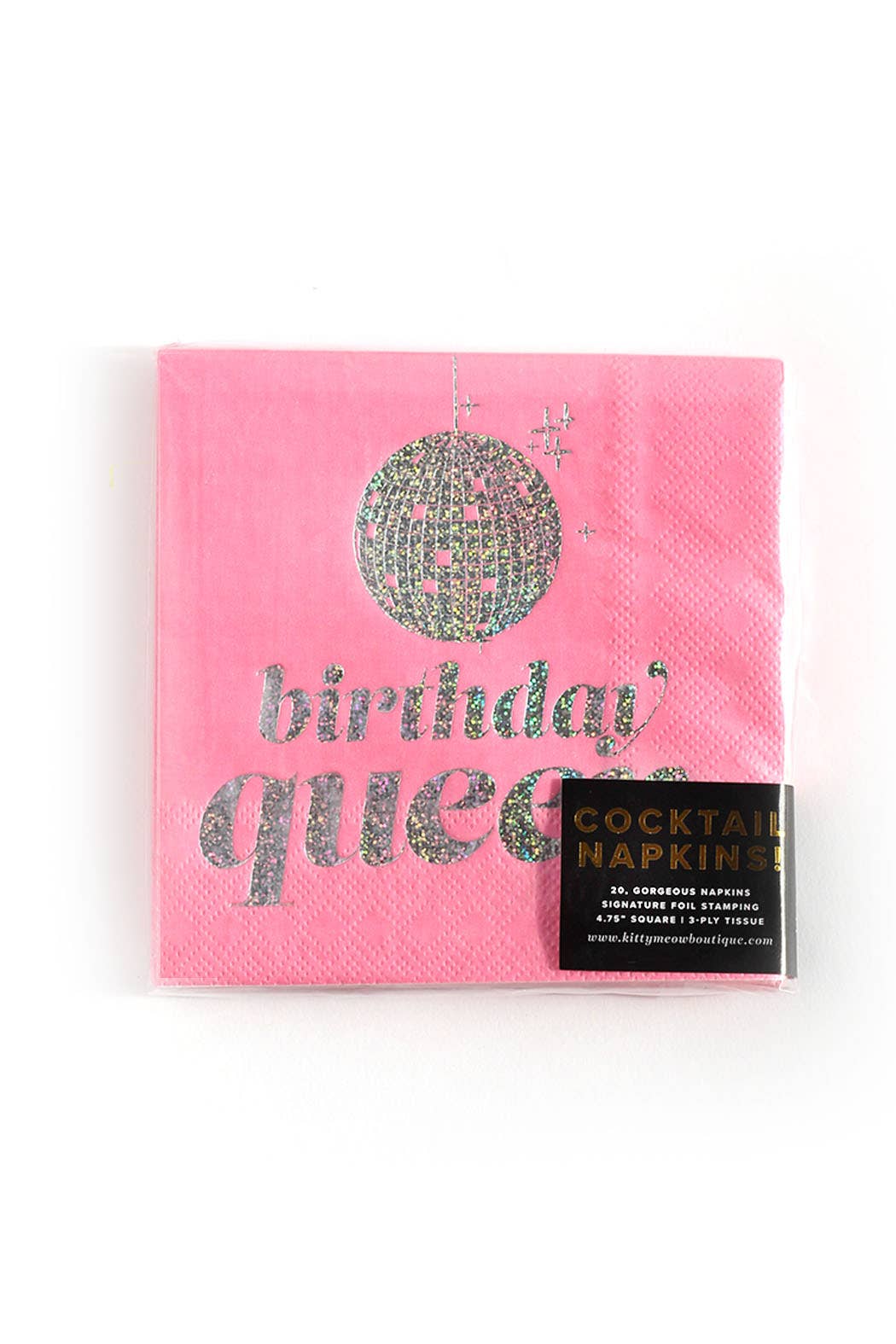 Birthday Queen Disco Ball Cocktail Napkins