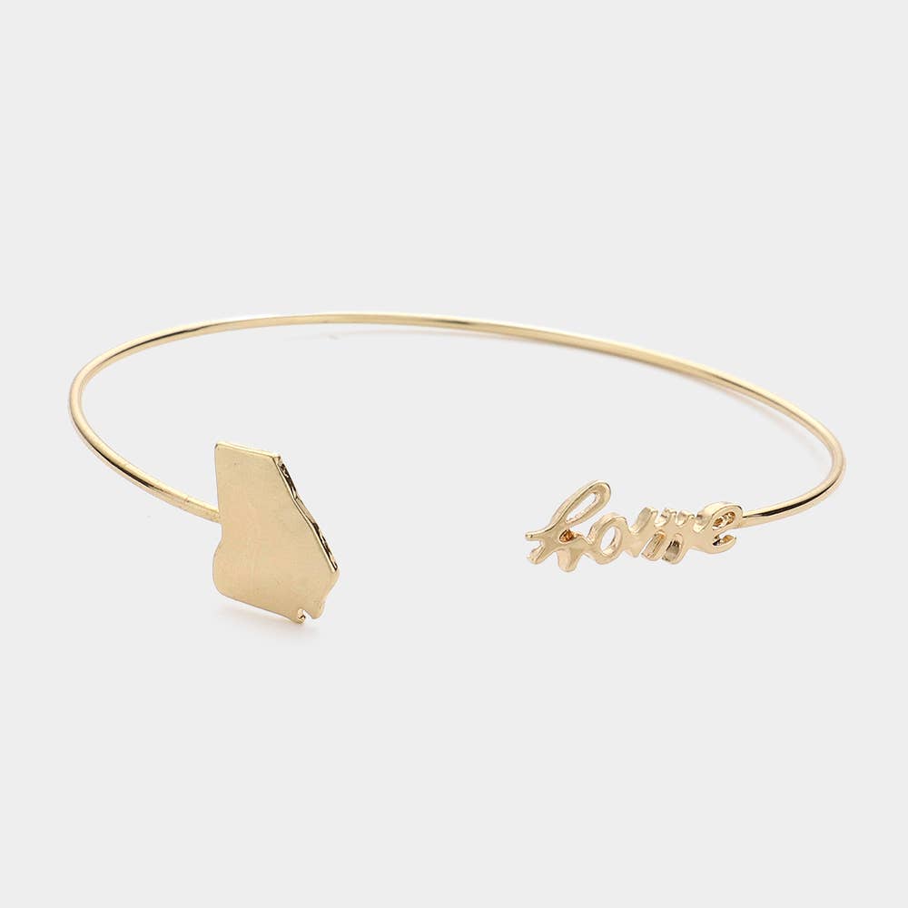 Georgia State Map Tip Cuff Bracelet