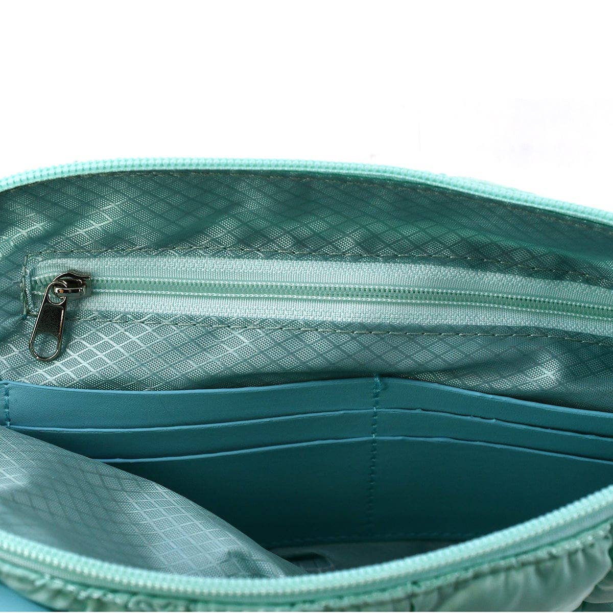 Quilted Puffer Wristlet/Clutch With Tassel