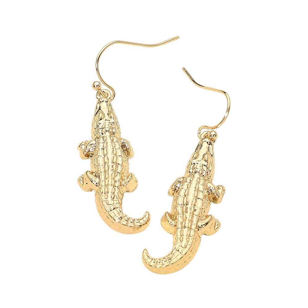 Alligator Charm Drop Earrings