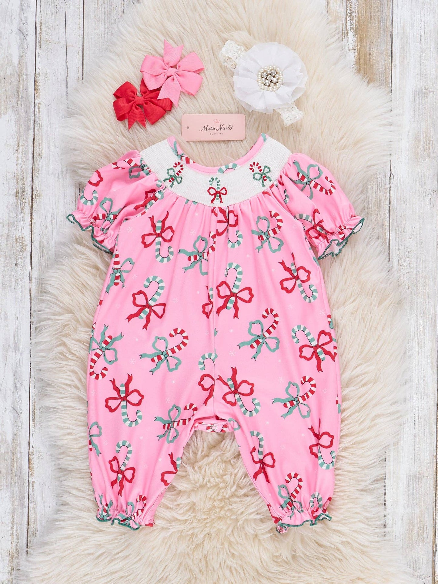 Christmas Sweet Tooth Smocked Romper