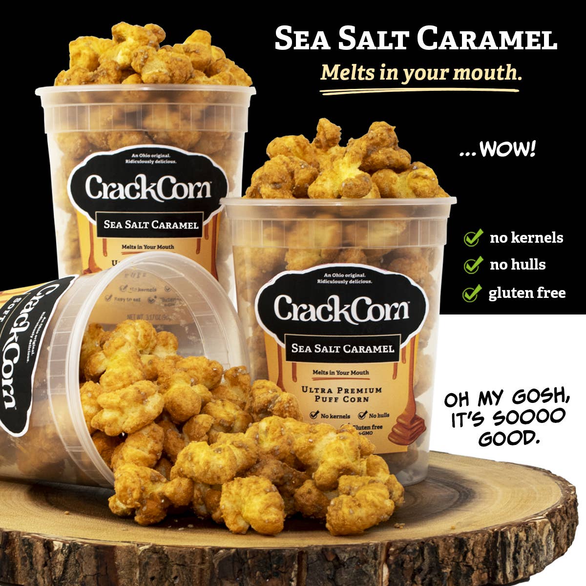 Crack Corn / Puffy Pop - Sea Salt Caramel (4 oz)