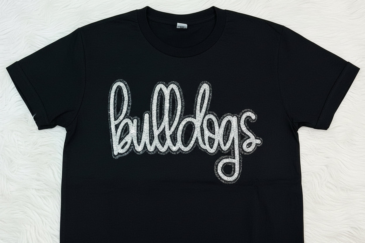 Bulldog Game Day Sequin T-Shirt