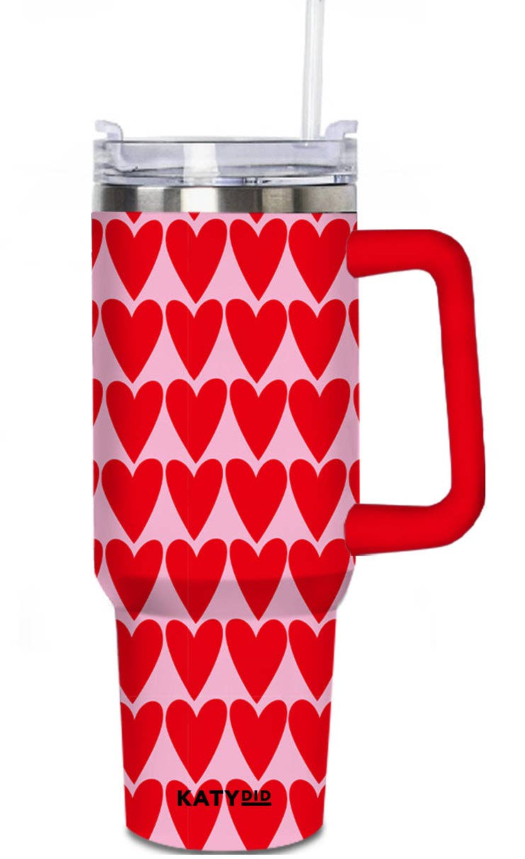 Girly Hearts Valentine's Day Tumbler