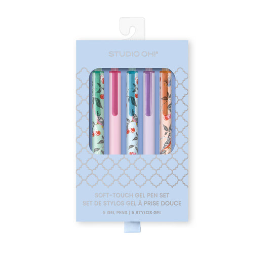 Birds in the Cherry Tree Soft-Touch Gel Pen Set