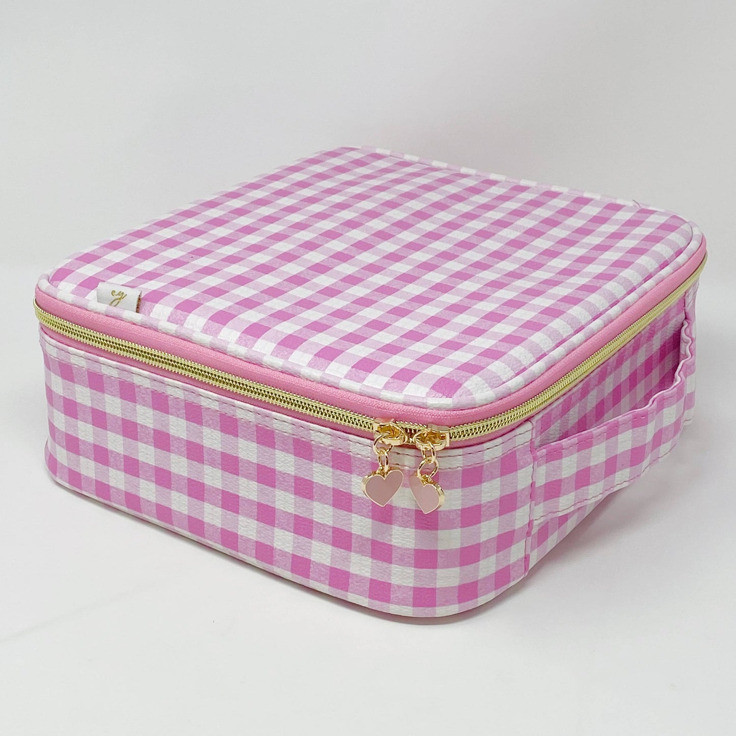 Pink Gingham Glam Girl Cosmetic Case