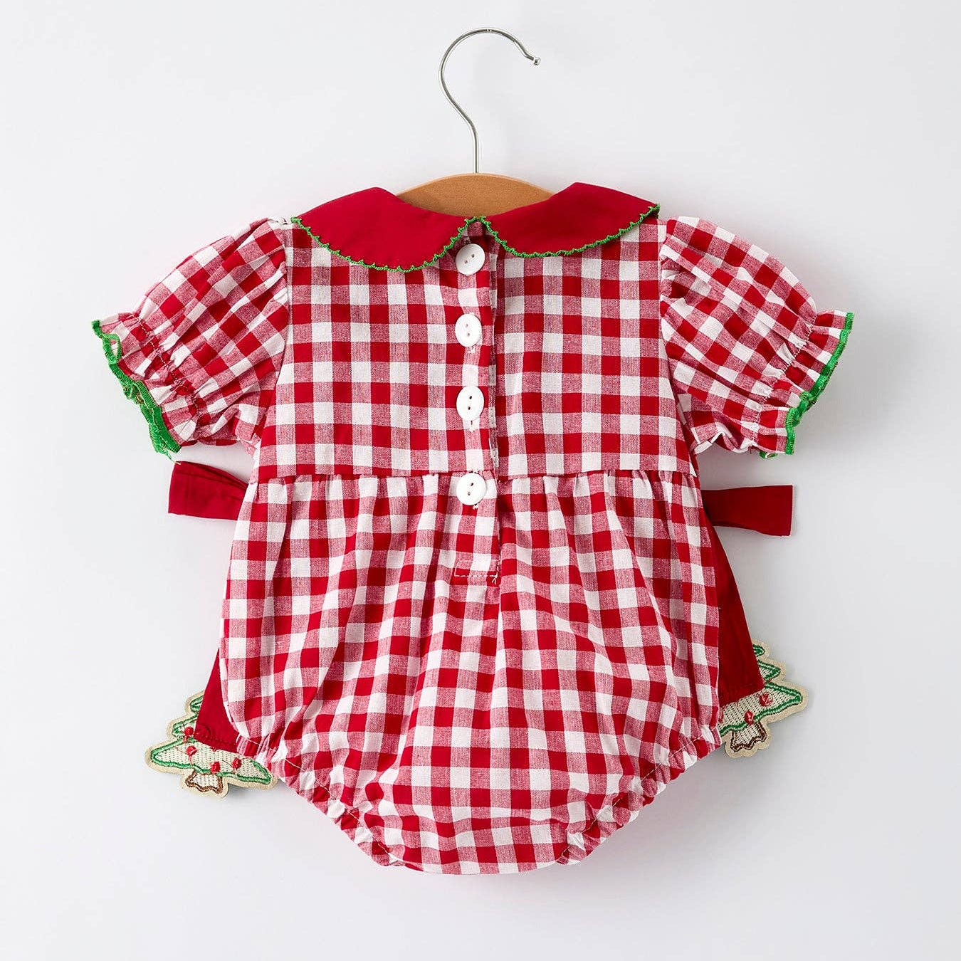 Red Plaid Tree Holiday Romper