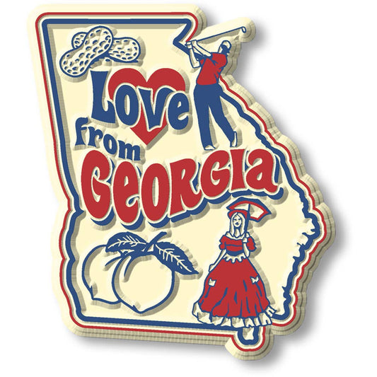 "Love from Georgia" Vintage State Magnet