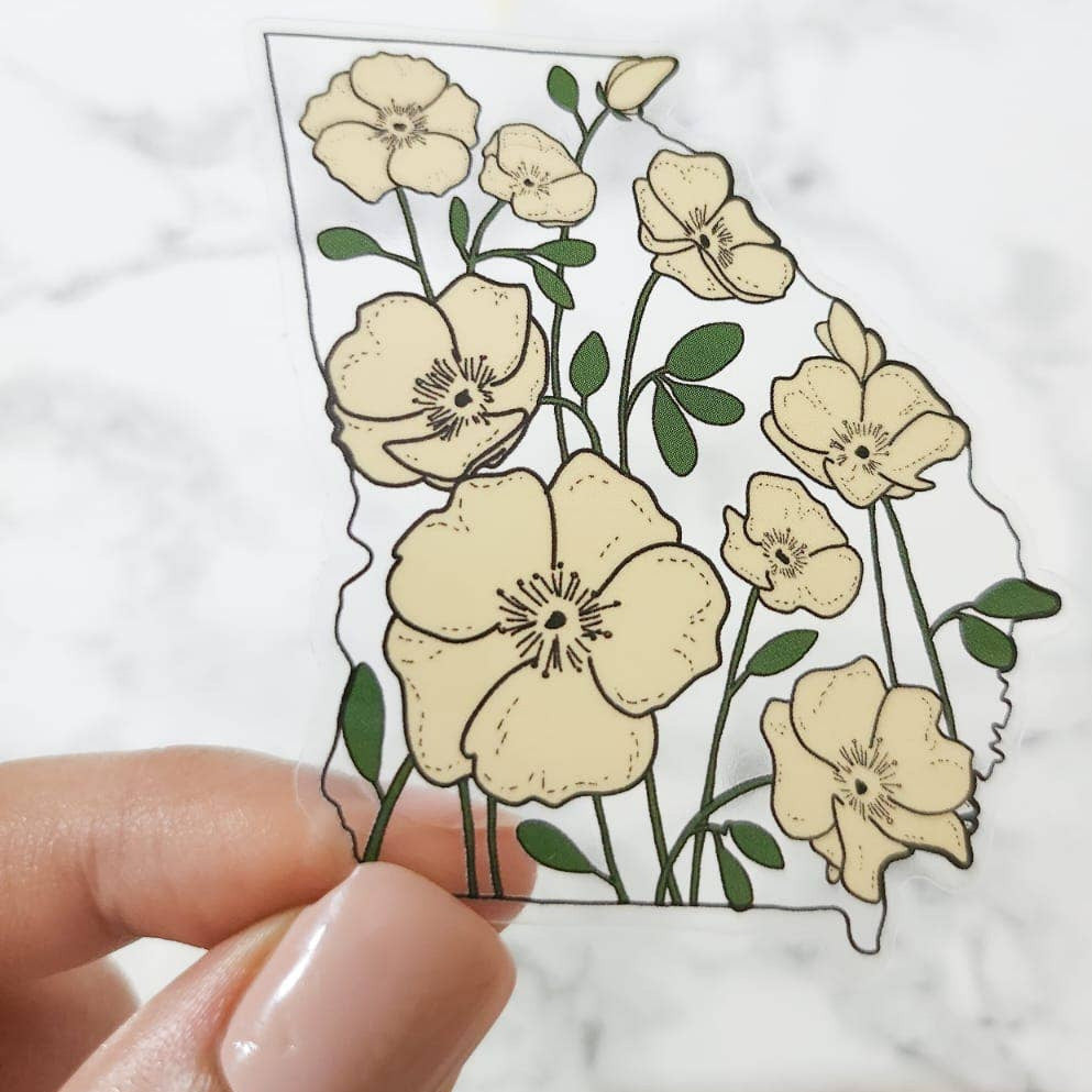 Georgia State Flower Sticker