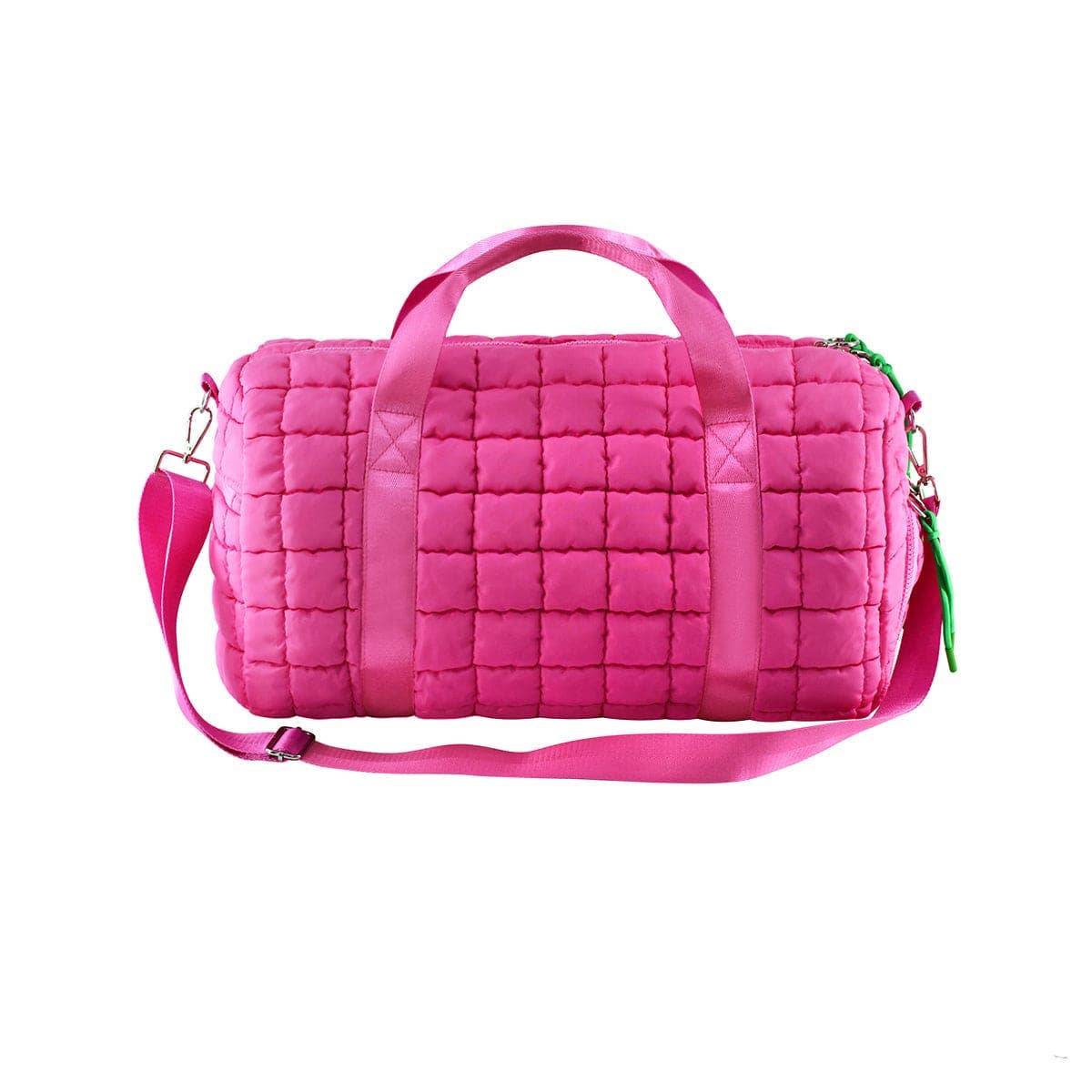 Pink Quilted Puffer Weekender