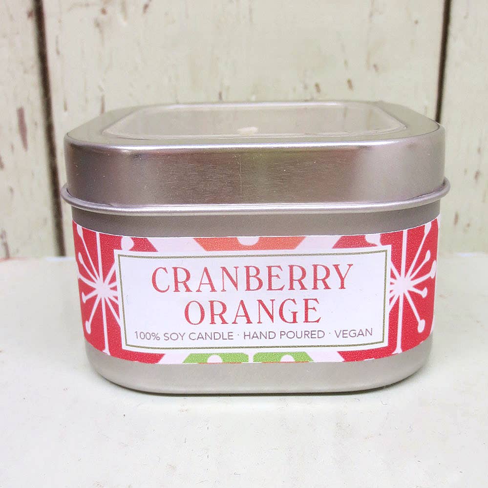 Cranberry Orange Candle & Soap Dish Gift Kit - Christmas
