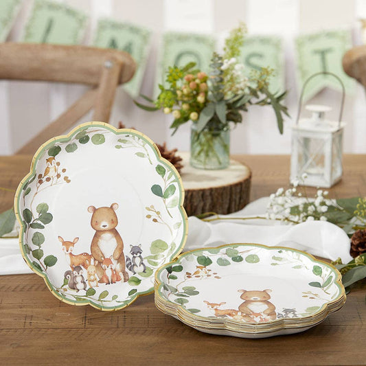 Woodland Baby 16 Guest Party Set