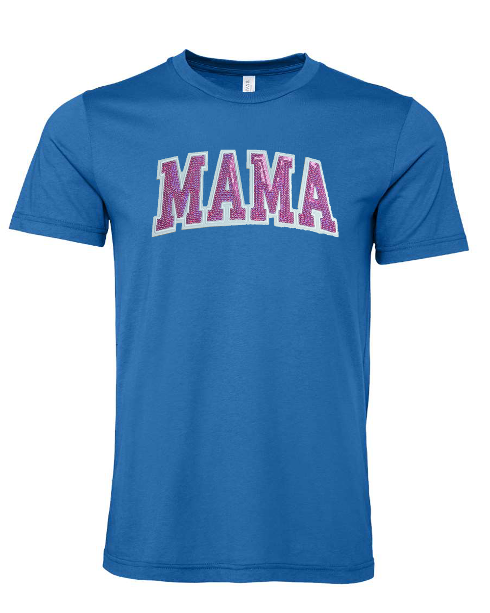 Columbia Blue Sequin Mama T Shirt