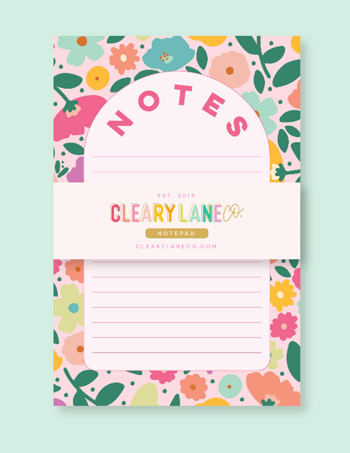 Blush Rainbow Meadows Weekly Planner & Notepad Gift