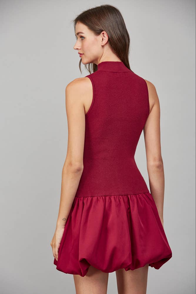 Bubble Skirt Sweater Dress