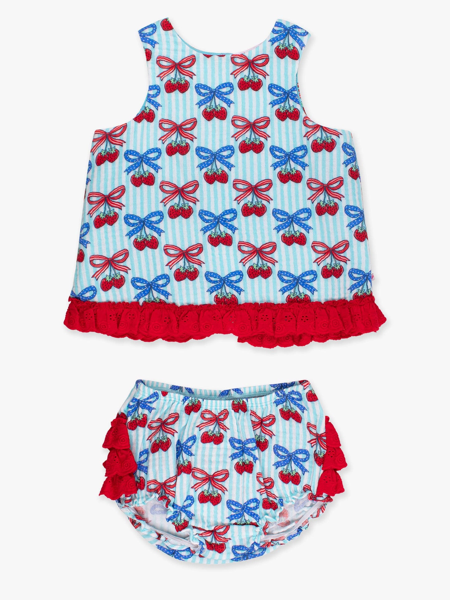 Berries & Bows Cotton Swing Top & Bloomer Set