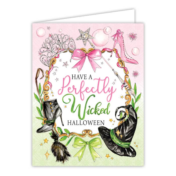 Have A Perfectly Wicked Halloween Crest Greeting Card