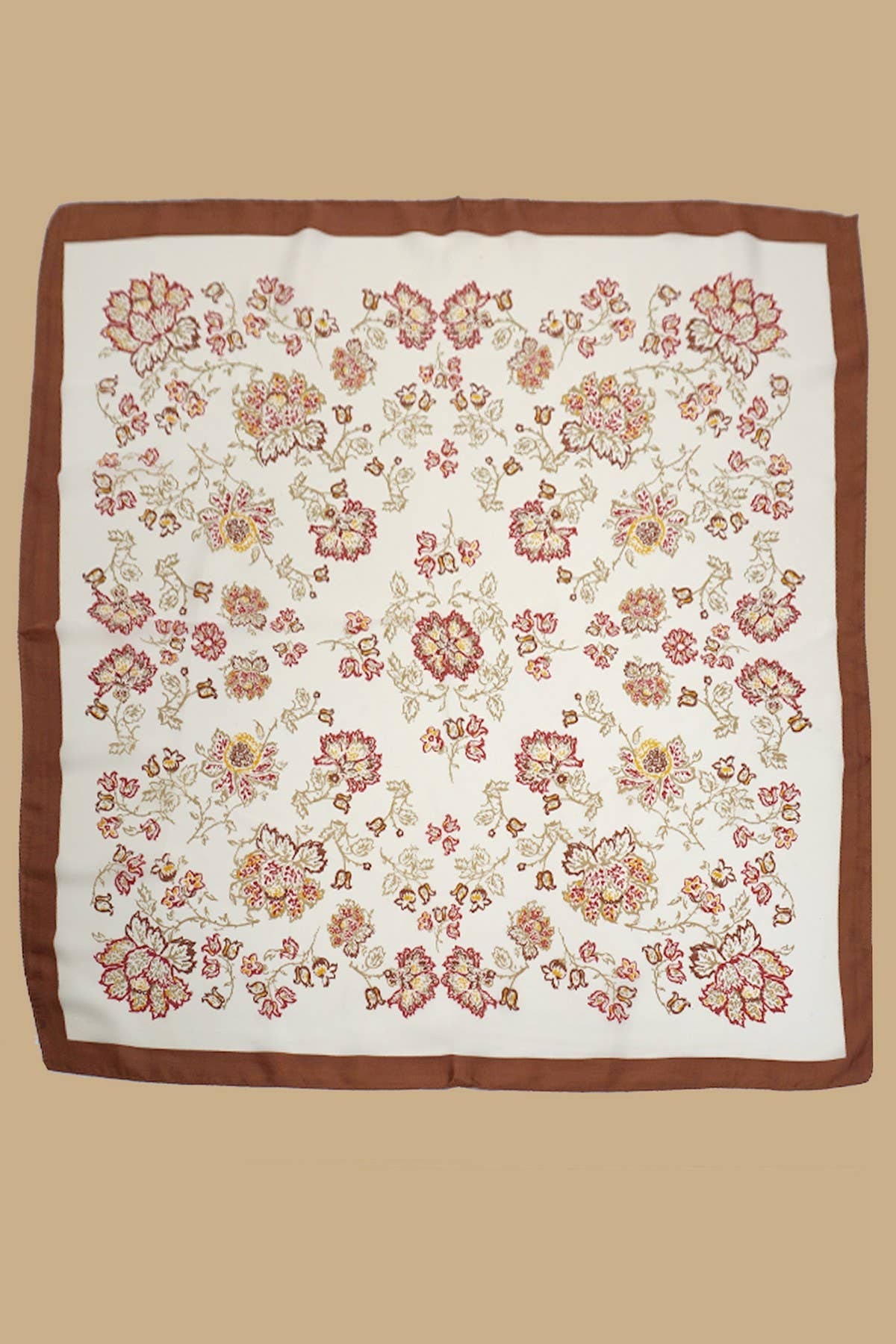 Vintage Blossom Silk-Feel Scarf