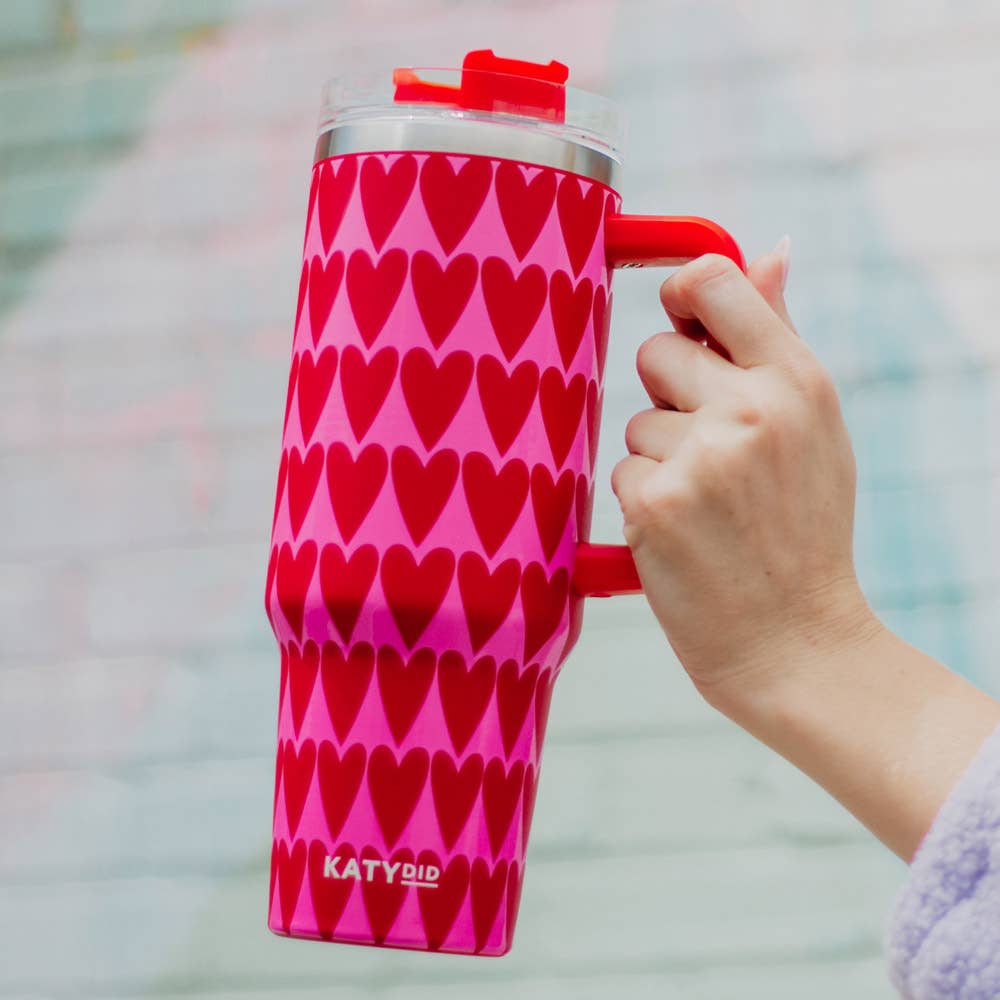 Girly Hearts Valentine's Day Tumbler