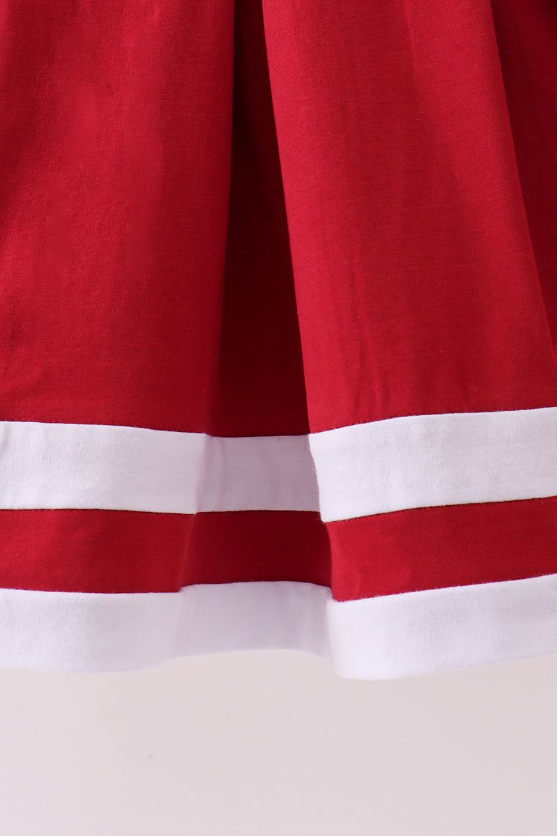 Maroon Alabama Ruffle Dress