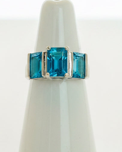 Vintage Riviera Three-Stone Statement Ring