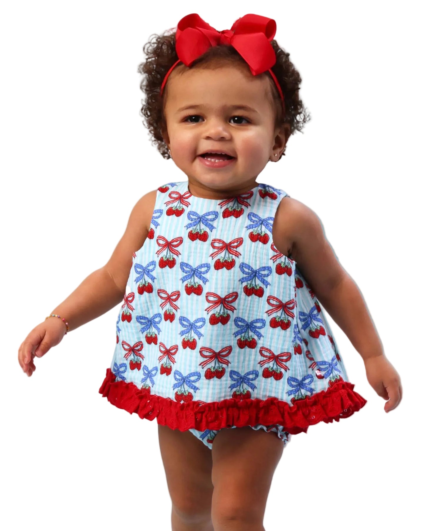 Berries & Bows Cotton Swing Top & Bloomer Set