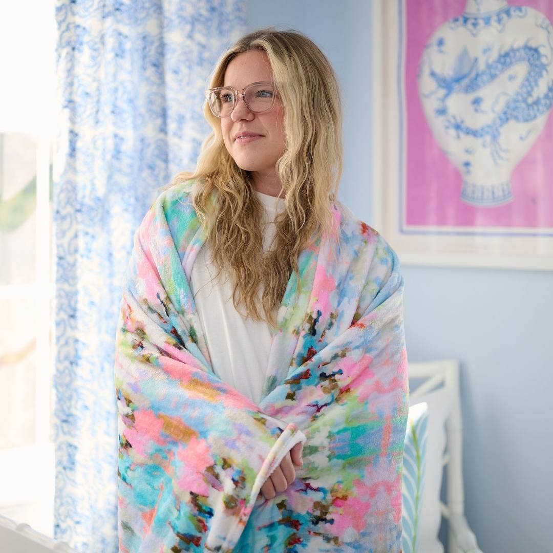 Laura Park Designs Brooks Avenue Fleece Blanket