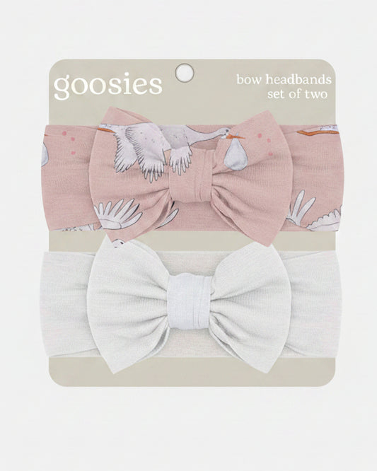 Baby Girl Pink Storks - Headband Set