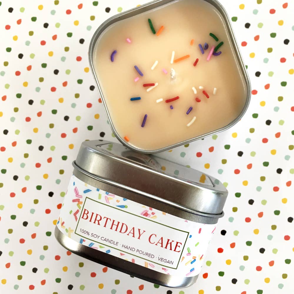 Birthday Cake Soy Candle Small