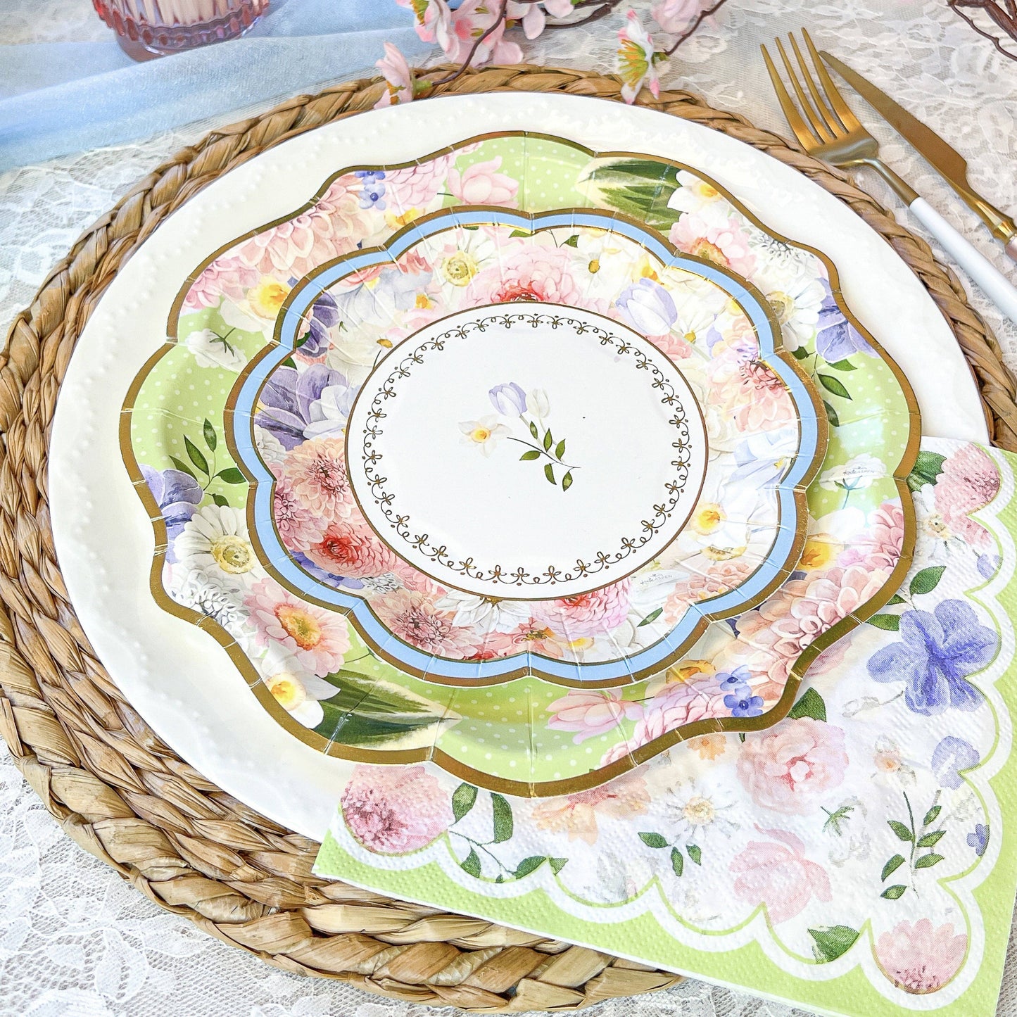 Tea Time Party 16 Guests Party Tableware Set
