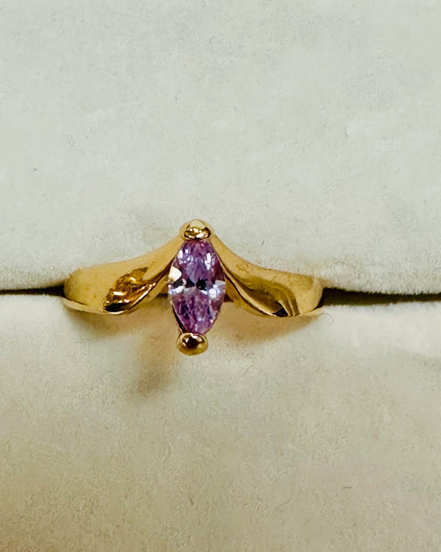 Vintage Lavender Marquise Chevron Ring
