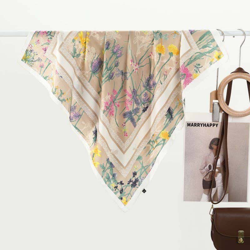 Garden Bloom Satin Scarf