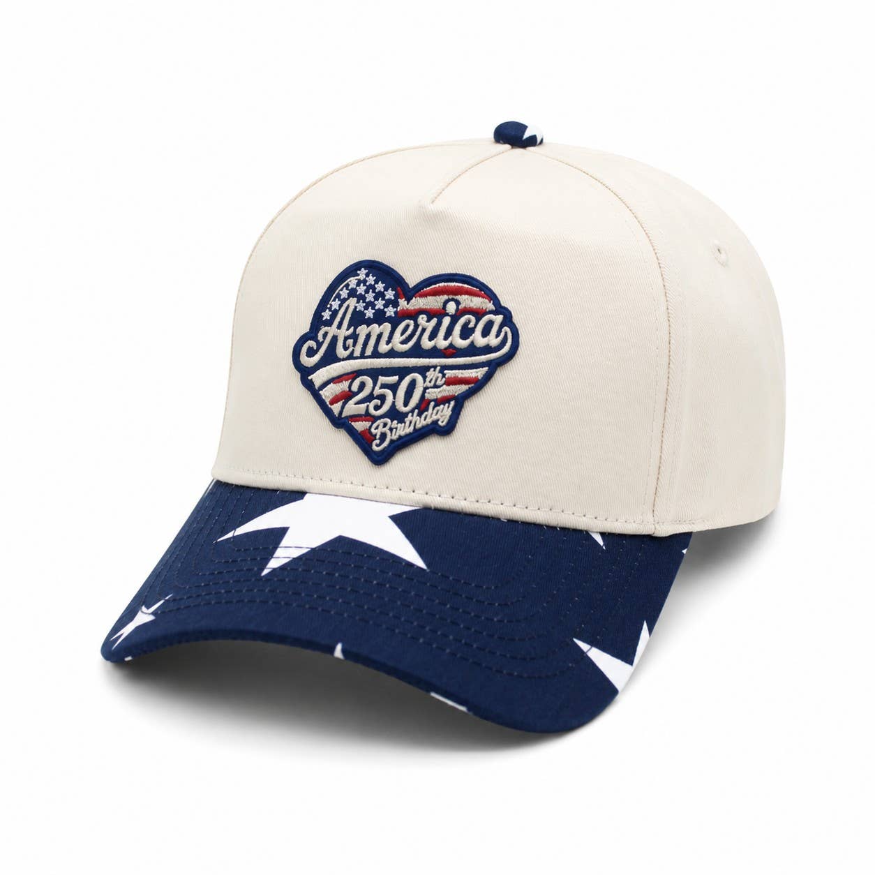 America 50th Birthday Embroidered Patch Trucker Hat