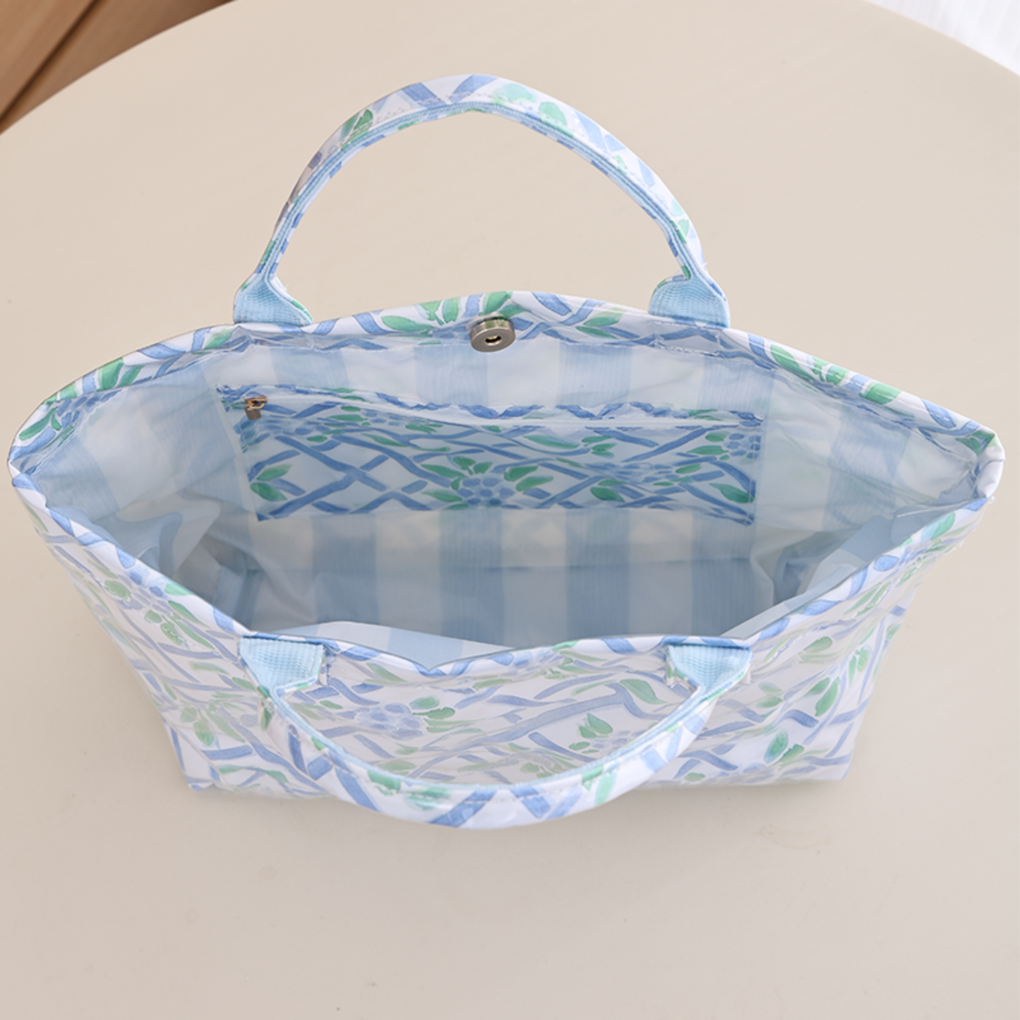 Heirloom Garden Waterproof PVC Tote Bag