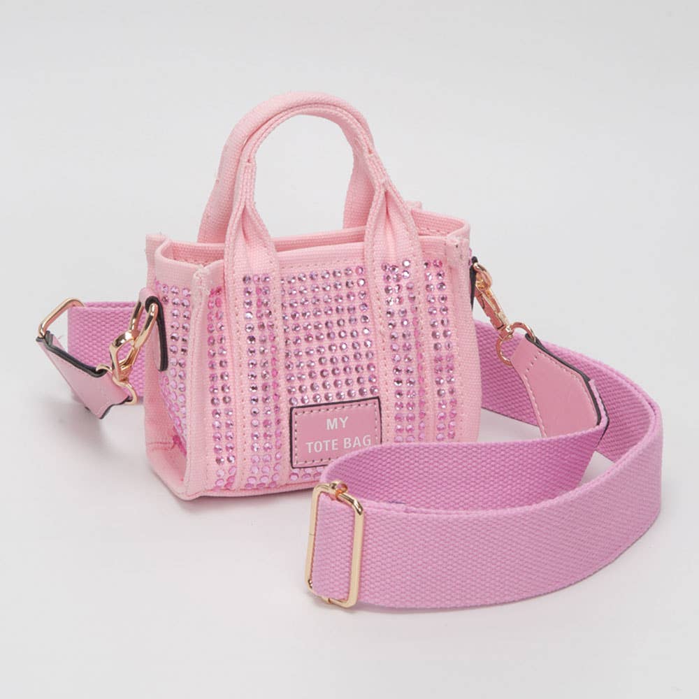 Rhinestone Studded Mini My Tote Crossbody Bag