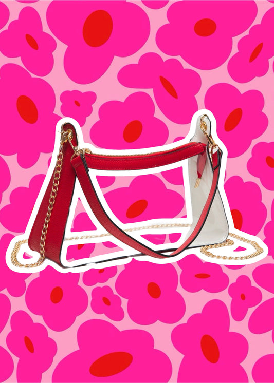 Marilyn Red Clear Satchel Bag