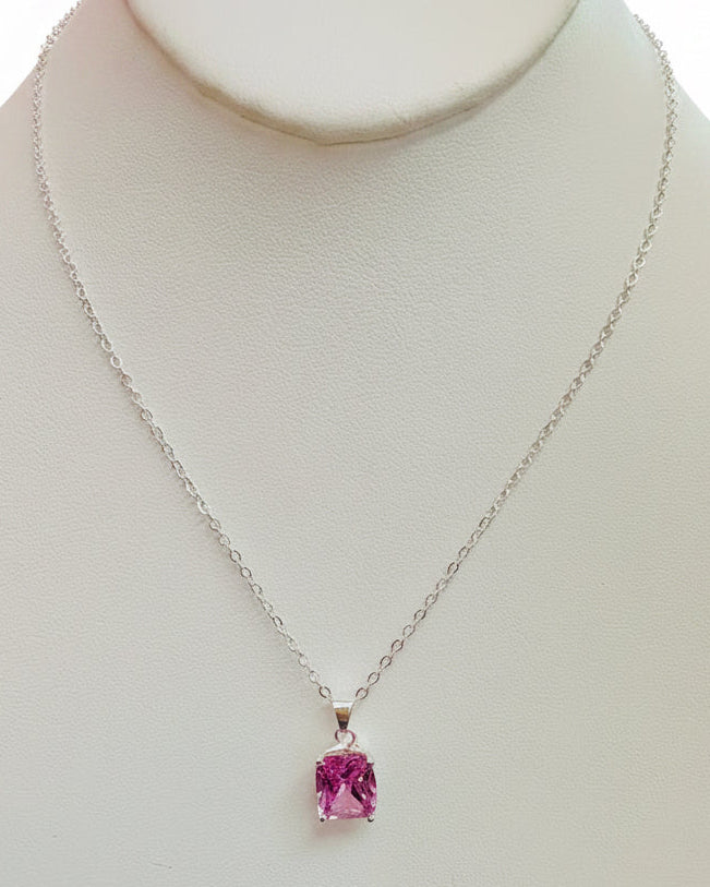 The Bellevue Pink Solitaire Pendant