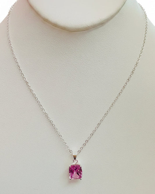 The Bellevue Pink Solitaire Pendant