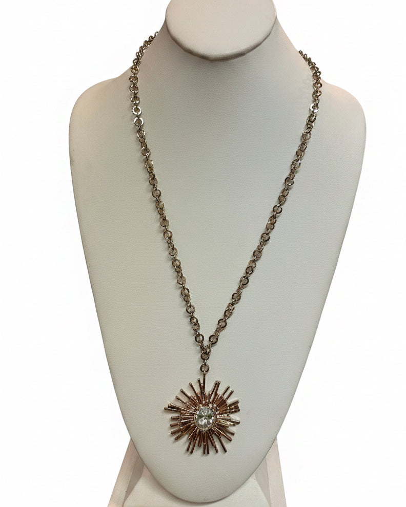 Vintage Retro Starburst Statement Necklace