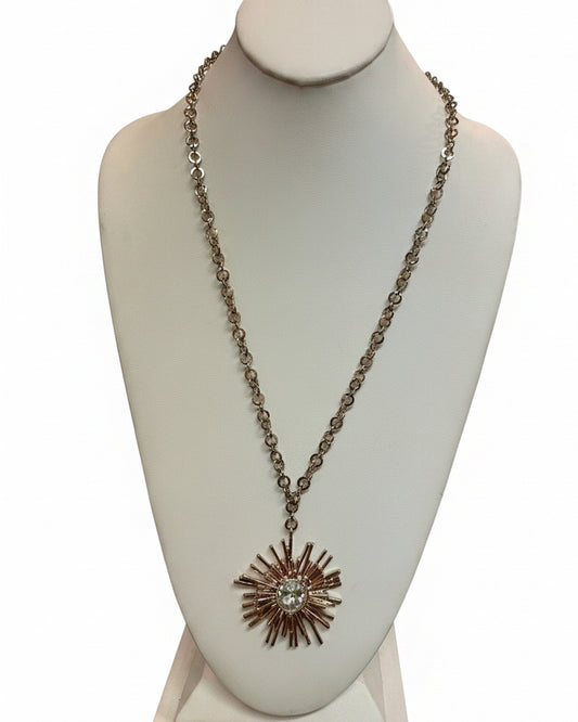 Vintage Retro Starburst Statement Necklace