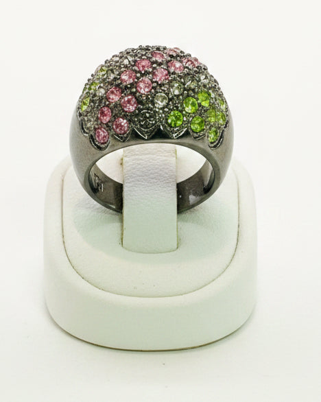 Midnight Ombré Pavé Dome Ring