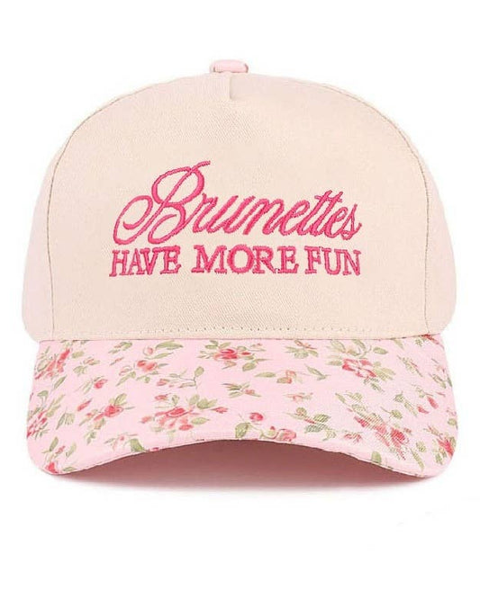 Brunettes Have More Fun Canvas Hat