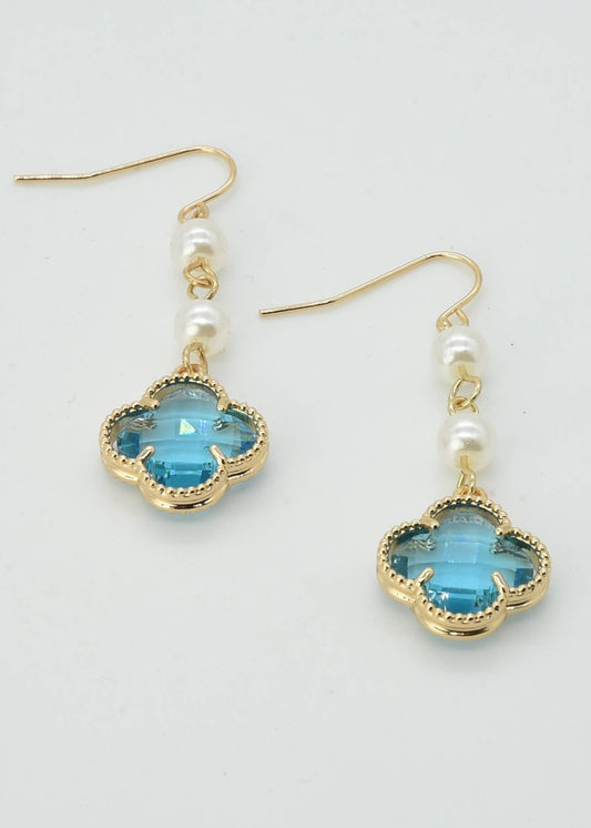 Clover Drop Earrings - Multiple Colors