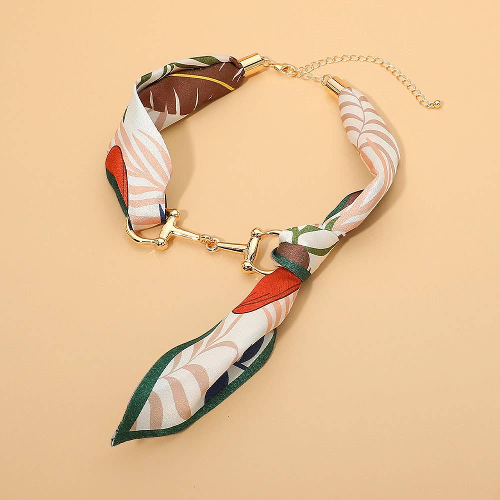 Metal Horsebit Accent Necklace