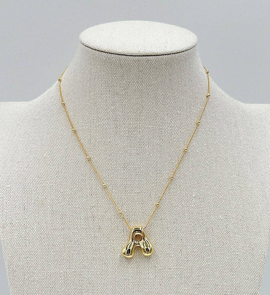 Bubble Initial Necklace