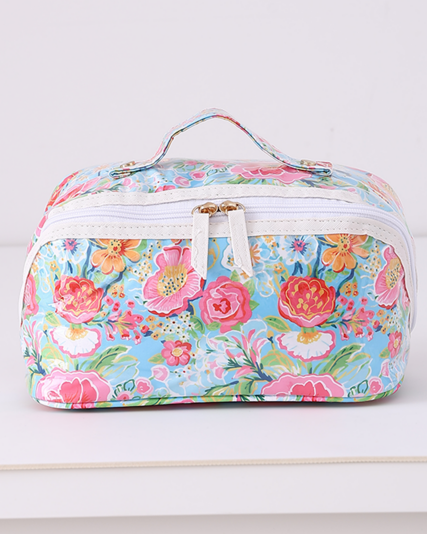 Pink Lemonade Waterproof PVC Cosmetic Case