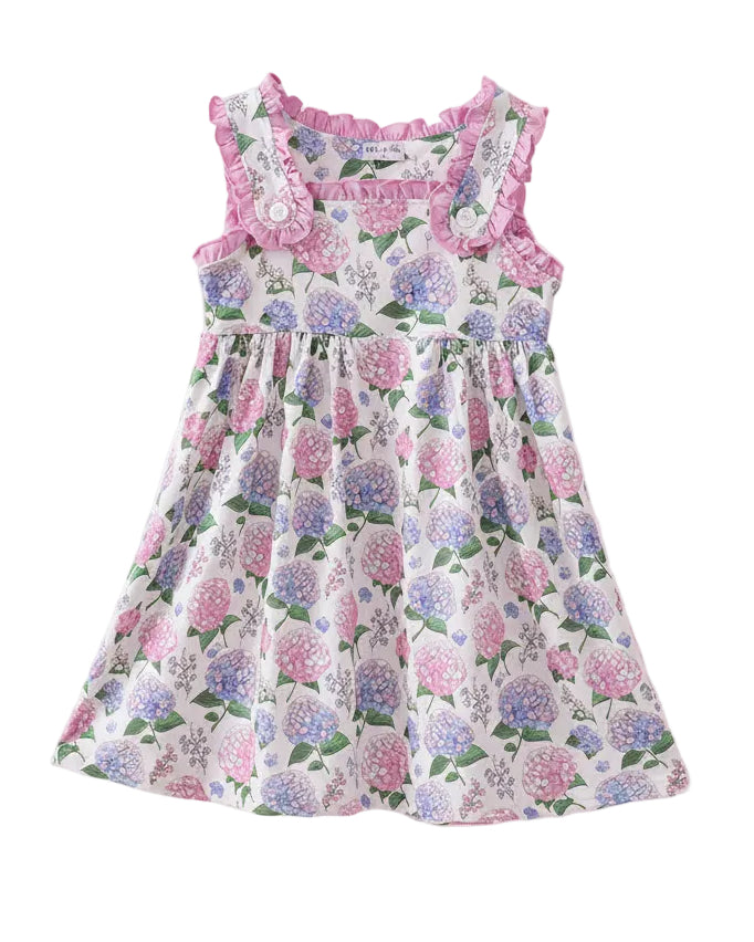 Summer Purple Hydrangea Dress